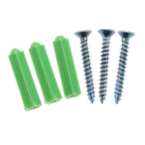 green plastic 3 in 1 plug & screw kit